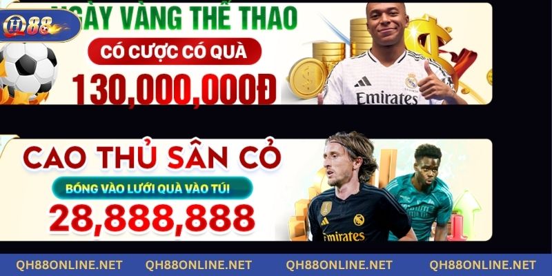 Tham gia thể thao QH88 có nhiều ưu đãi hot